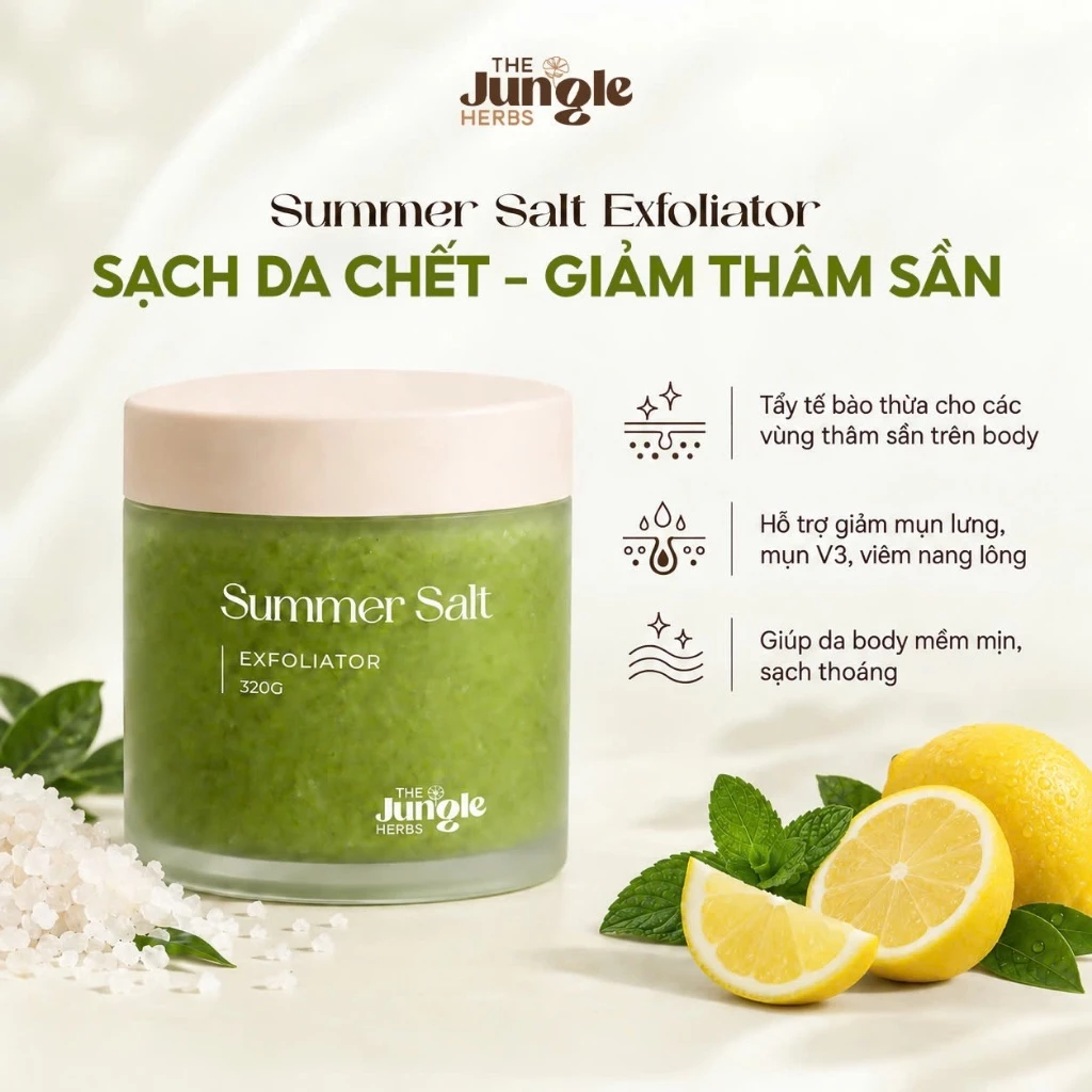 Tẩy tế bào chết Summer Salt Exfoliator giảm thâm sần, mụn vùng mông và body