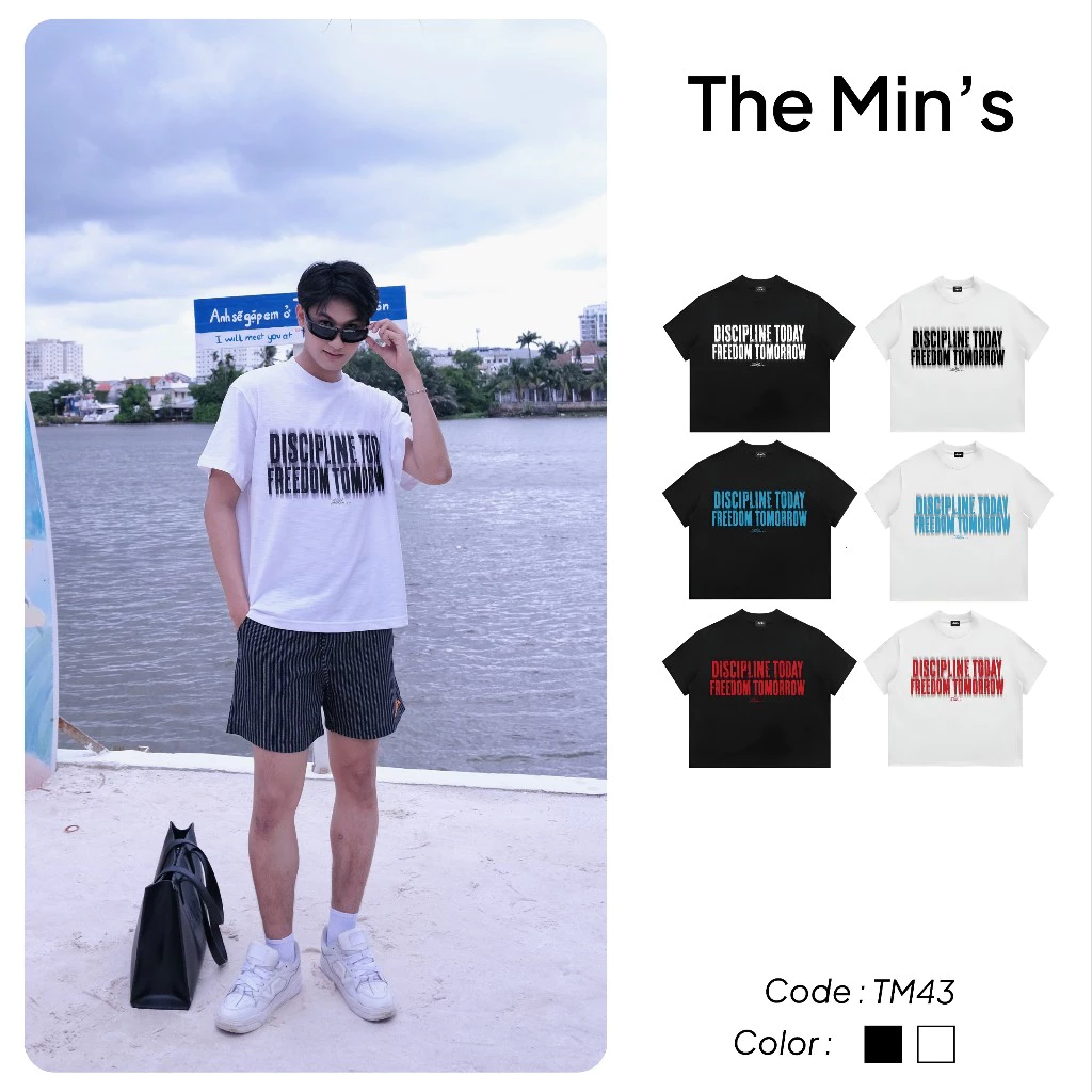 Áo Thun Vải Xược Local Brand The Min’s Discipline Freedom Tee TM43 Unisex Form Boxy Vải Xược Cotton