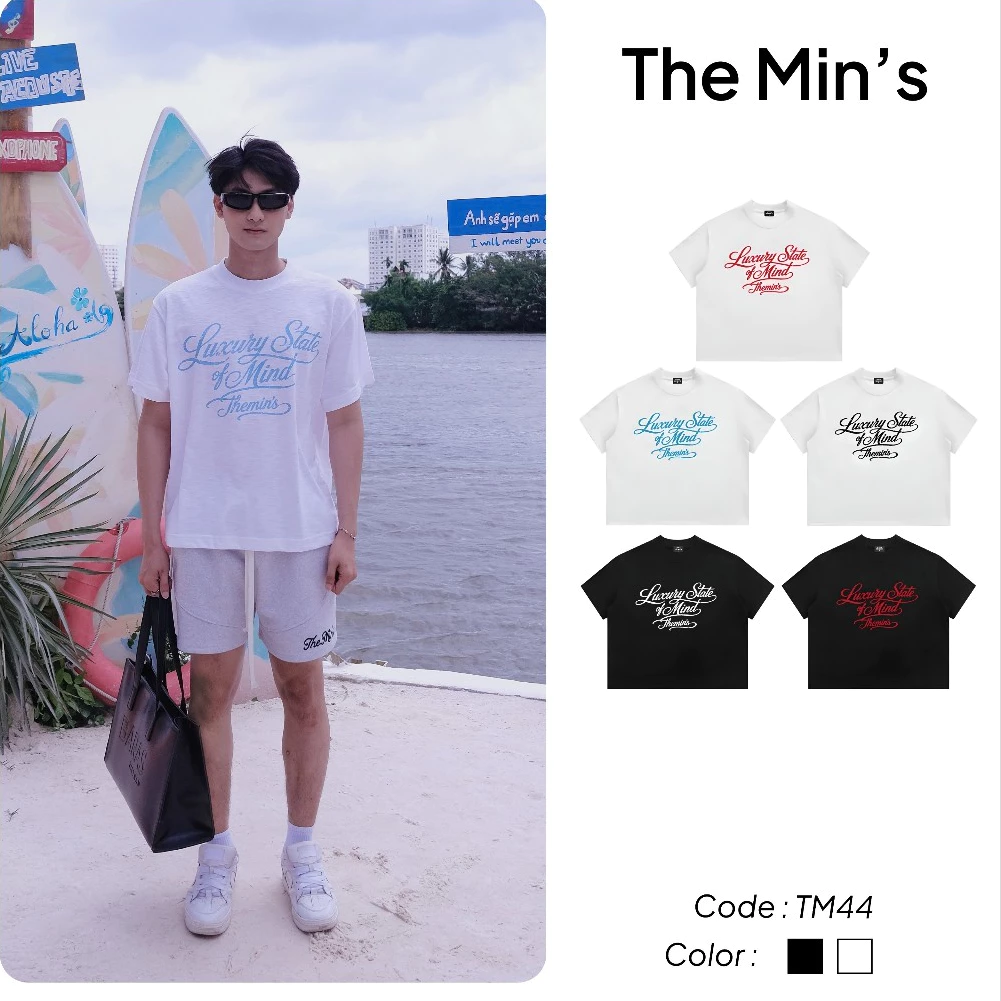 Áo Thun Vải Xược Local Brand The Min’s LSOM Tee TM44 Áo Thun Unisex Form Boxy Vải Xược Cotton