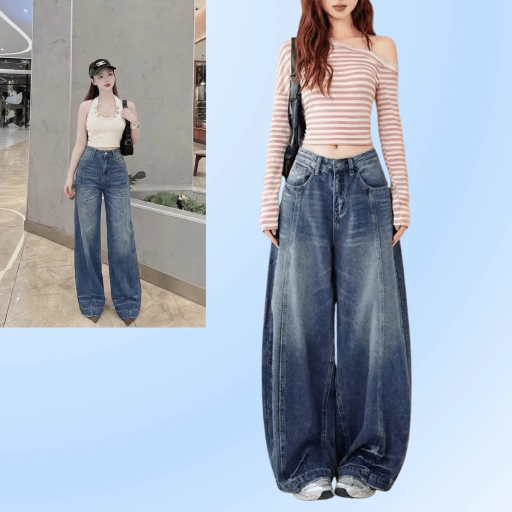 Quần Suông Ống Rộng Gấu Đánh Tia Nổi Bât (M88)