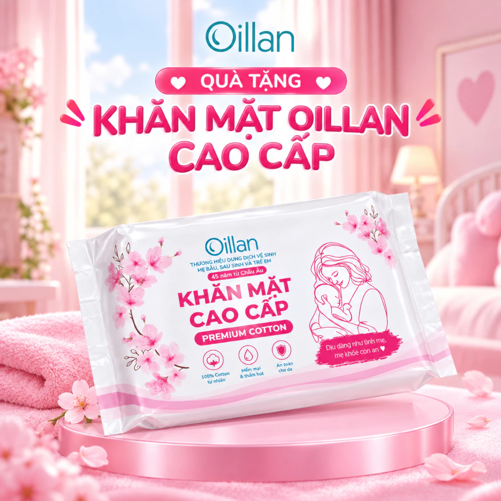 [QUÀ TẶNG KHÔNG BÁN] Khăn Mặt Oillan Cao Cấp - Chất Liệu Cotton - Kích Thước 30cm x 50cm