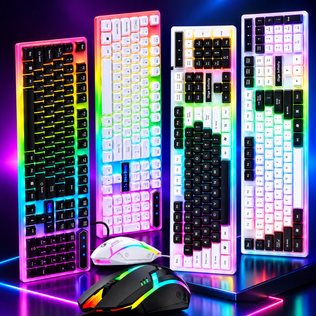 Bộ Bàn Phím Chuột máy tính Gaming LED 7 Màu Chất Lượng BH đổi mới trong 12 tháng