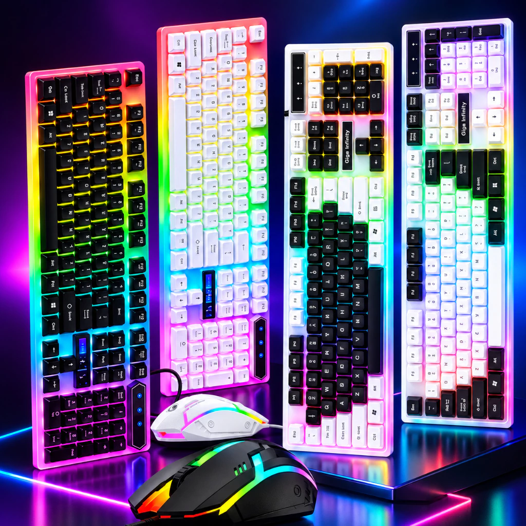 Bộ Bàn Phím Chuột máy tính Gaming LED 7 Màu Chất Lượng BH đổi mới trong 12 tháng