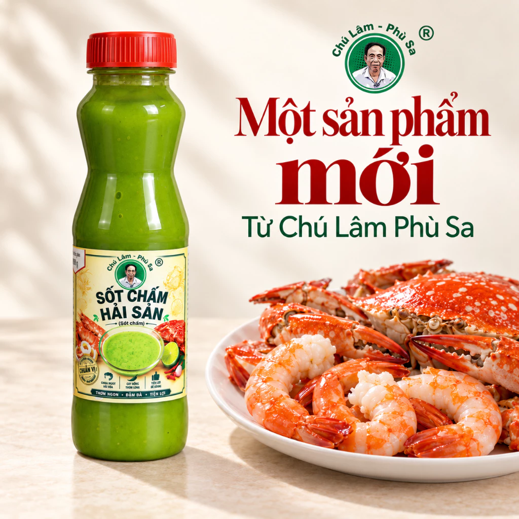 Sốt chấm hải sản Chú Lâm Phù Sa - Phù hợp chấm các món hải sản