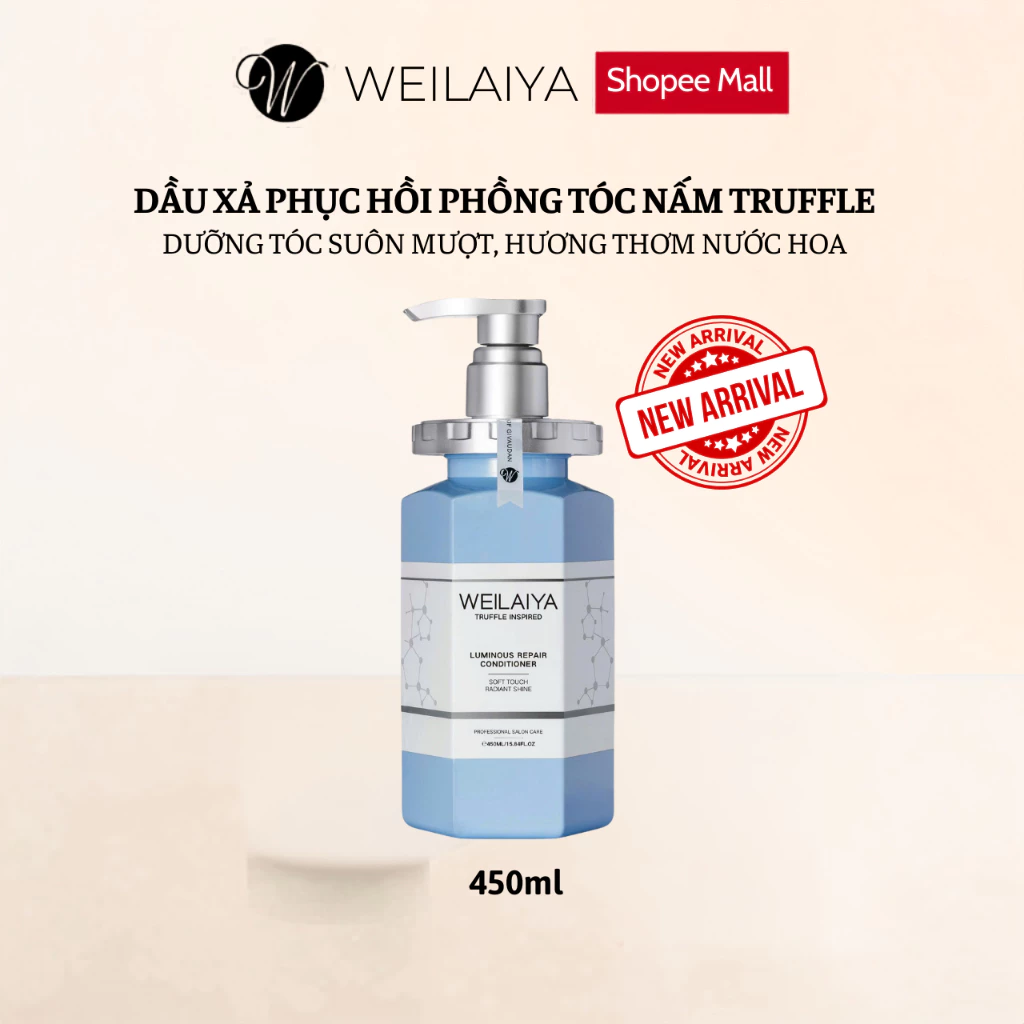 (NEW) Dầu xả PHỒNG TÓC nấm Truffle Weilaiya phục hồi tóc khô xơ hư tổn, tóc phồng hương nước hoa. CHAI XẢ 450ml