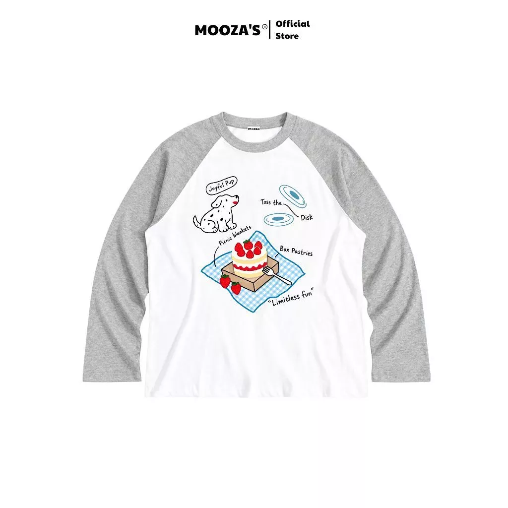 Áo Thun Tay Dài Raglan Form Boxy Oversize Unisex - Cotton 100% Cực Xịn Premium/ Limitless fun