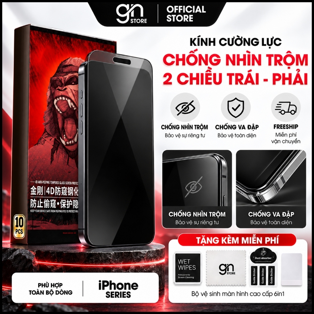 Kính cường lực chống nhìn trộm cho iPhone 18 Promax 17 Promax…