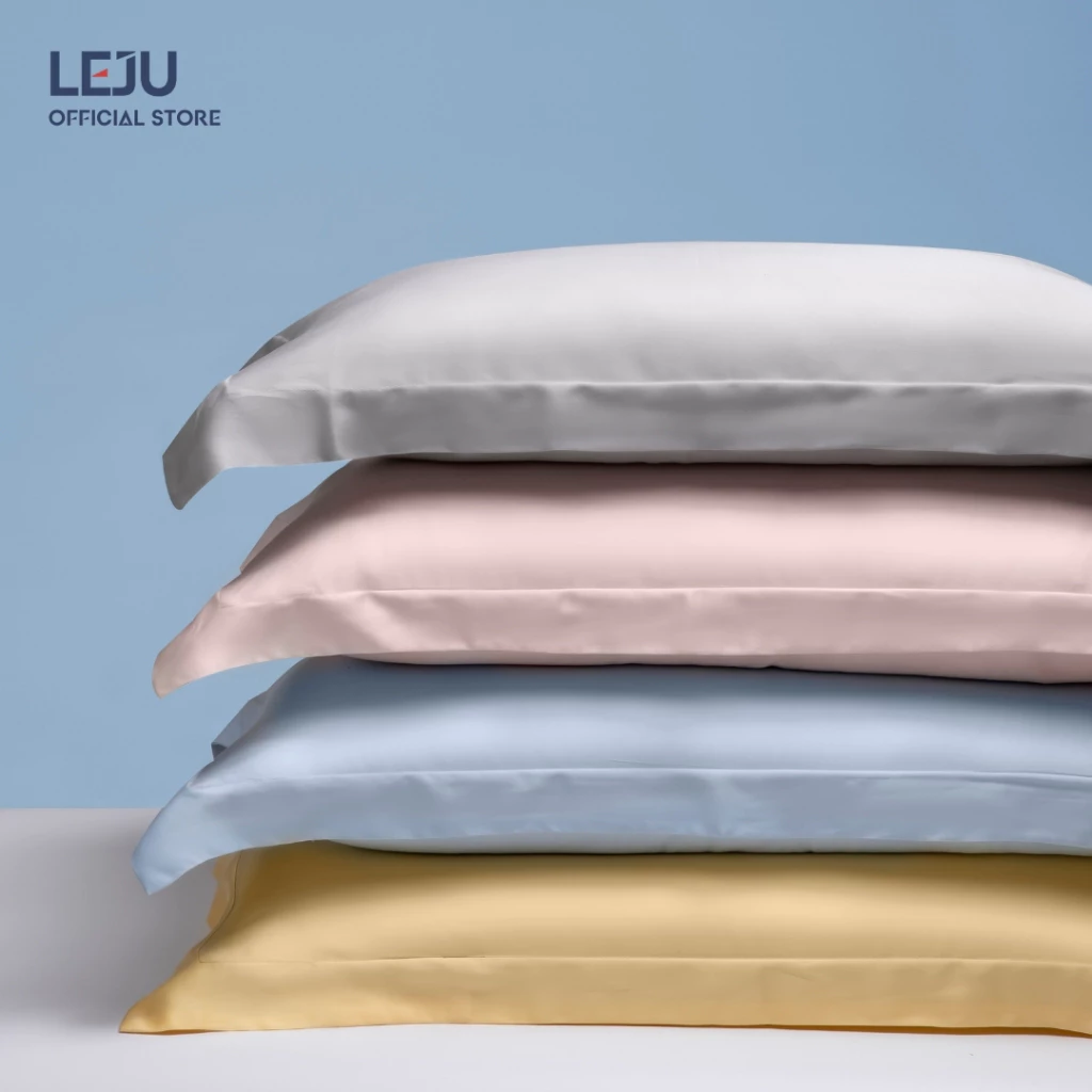 Cặp Vỏ Gối Nằm Lụa Tencel HOME LEJU Cao Cấp Vỏ Gối Đầu 50x70Cm Vỏ Áo Gối Điều Hoà Mềm Mượt Mát Lạnh