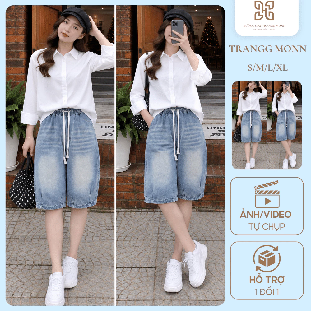Combo 2Q (Có Lẻ 1Q) Quần Ngố Dài Lửng Dưới Gối Chiết Ly Bo Gấu Dáng Baggy Cạp Lưng Chun Hot Hè 2025 Form Rộng Hack Dáng