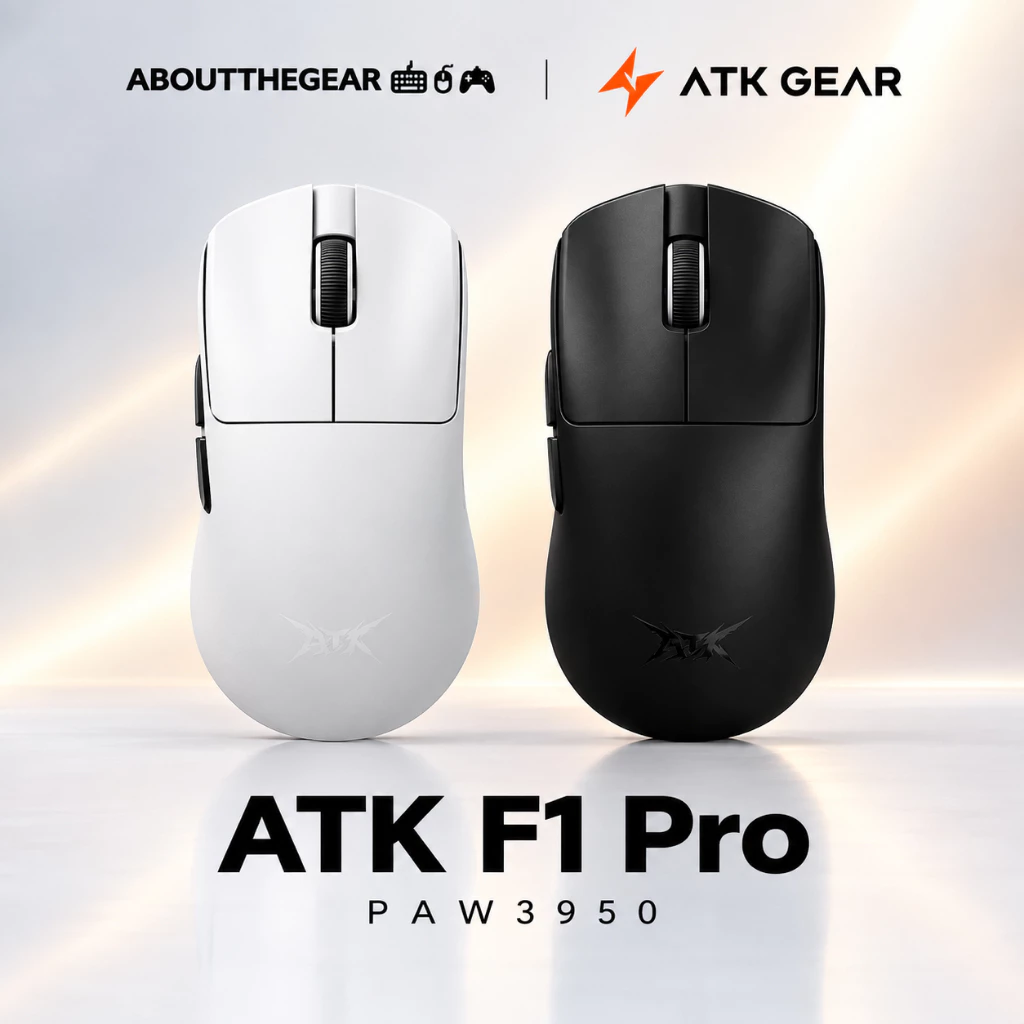 Chuột Gaming ATK F1 Pro – PAW3950Ultra, kèm đầu thu 8K (NEWSEAL-BH 12 THÁNG)