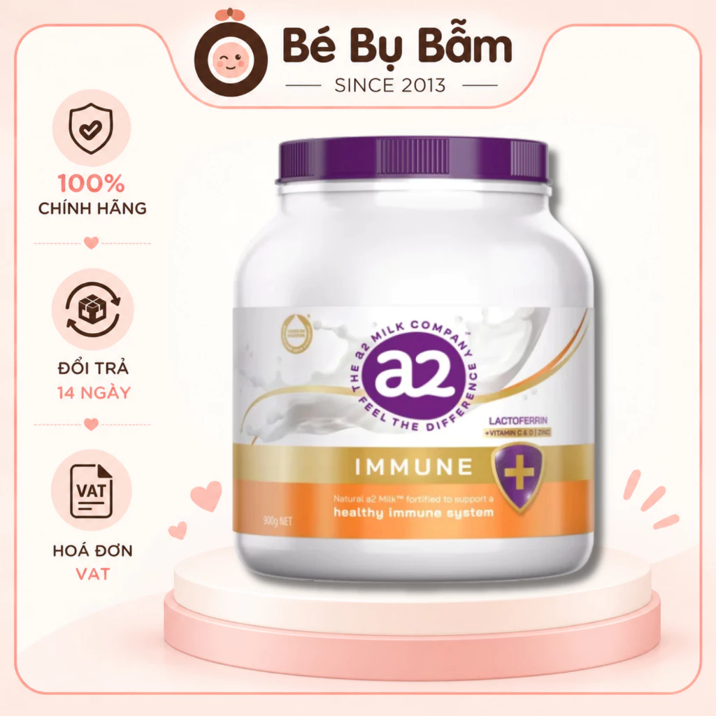 🥛 Sữa Bột Nguyên Kem A2 Immune Lactoferrin Tím Chính Hãng Tiêu Hoá Tốt (Voucher Extra, Freeship)