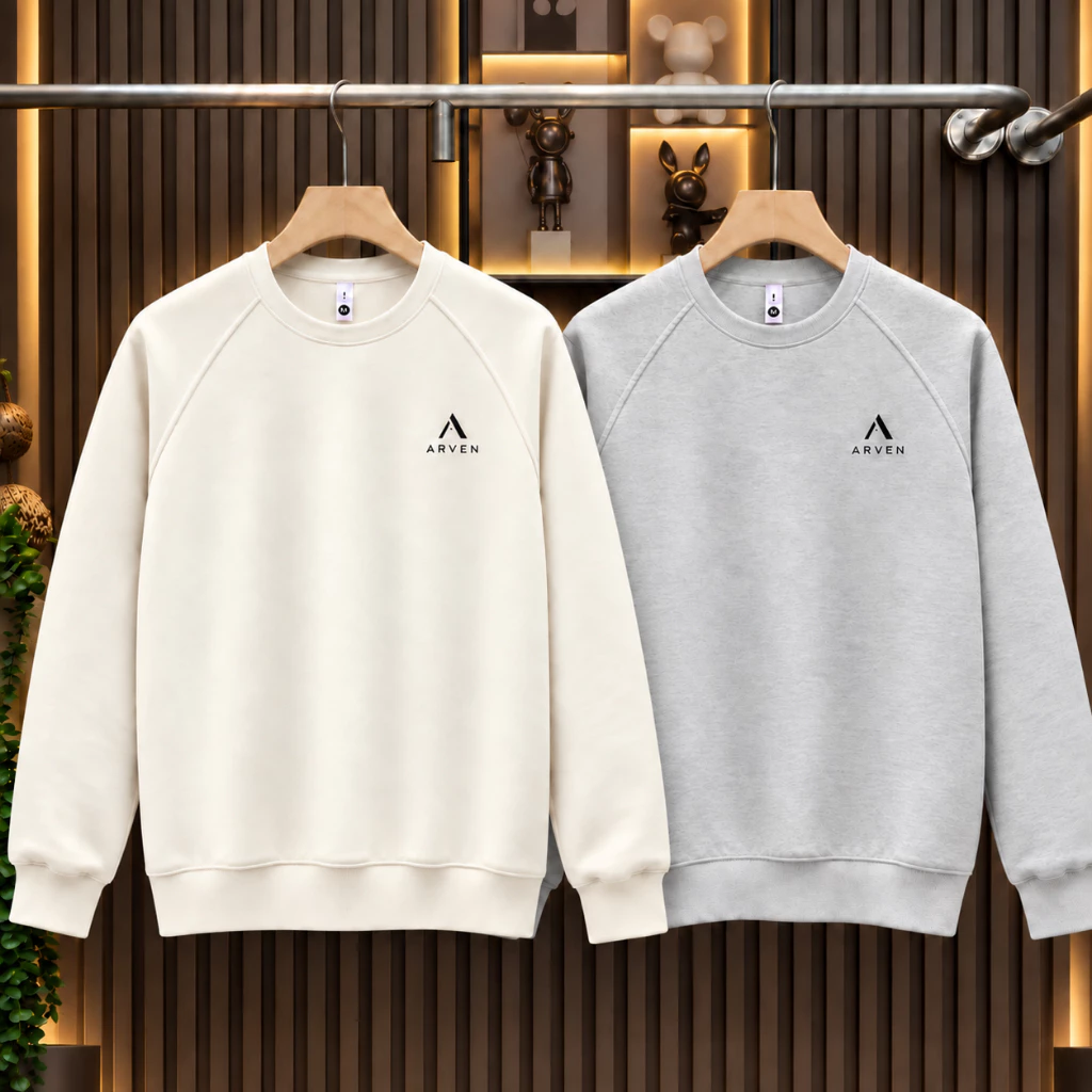 Áo Nỉ Nam Cổ Tròn Tay Raglan, Sweater Nam Dài Tay Form Đẹp Basic Trẻ Trung, Áo Thu Đông Nam M-XXL