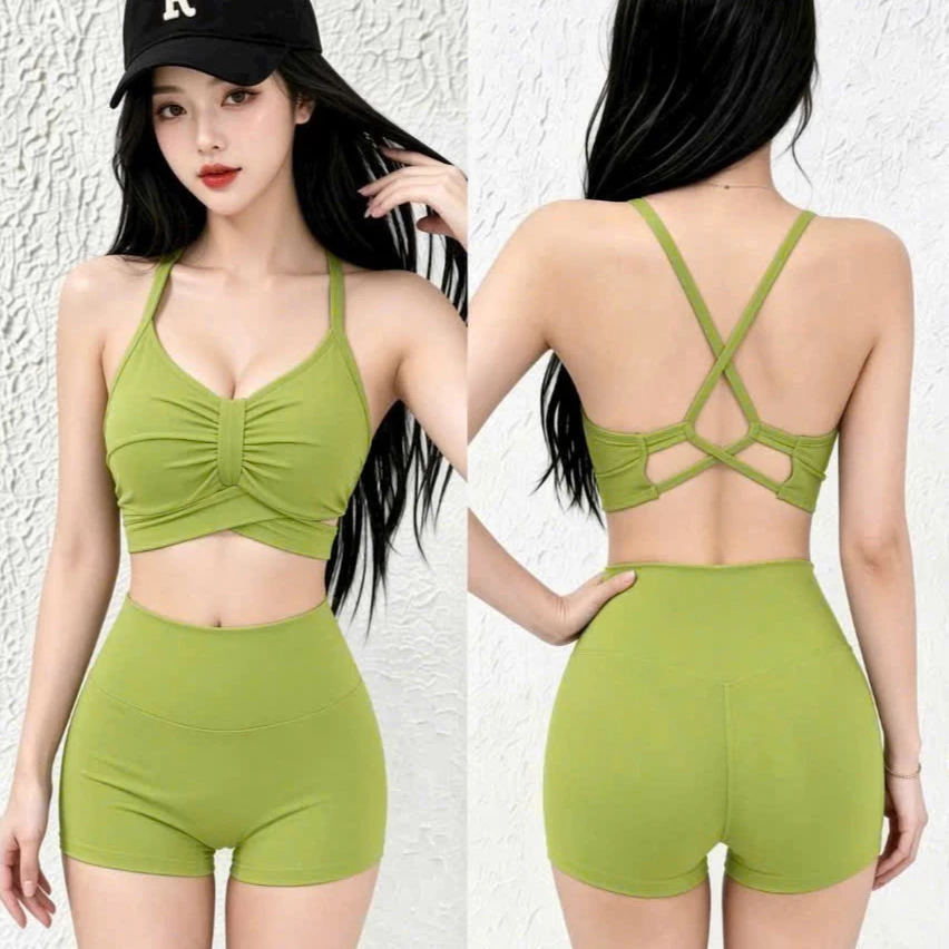 Bộ tập Gym, Yoga, Erobic cho nữ chất LuLu hàng Quảng Châu cao cấp BT908