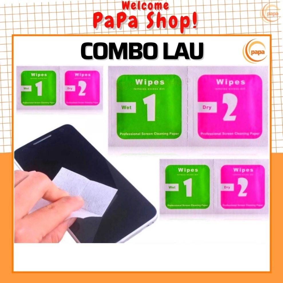 [QUÀ TẶNG KHÁCH HÀNG] Khăn lau 1+2 vệ sinh màn hình điện thoại