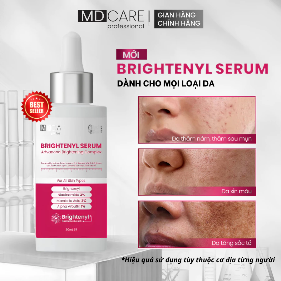 Serum MD CARE Brightenyl 30ml Hỗ Trợ Làm Sáng Da, Cải Thiện Thâm Sau Mụn