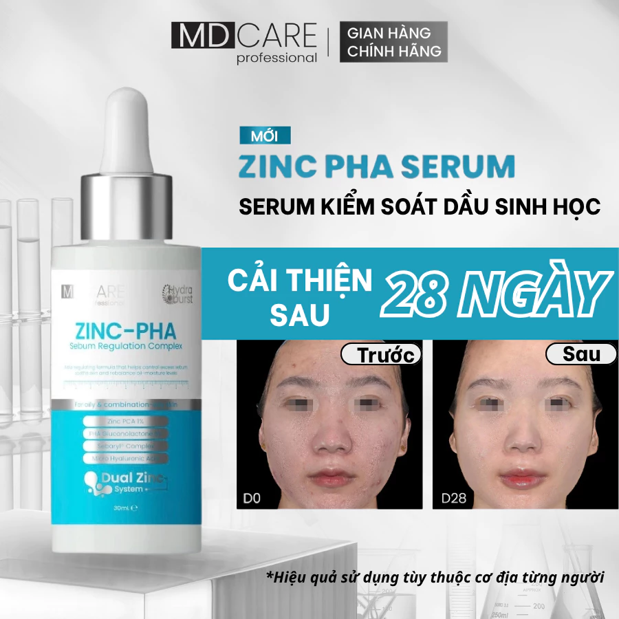 Serum Kiểm Soát Dầu Sinh Học MD CARE ZINC PHA Sebum Regulation Complex 30ml