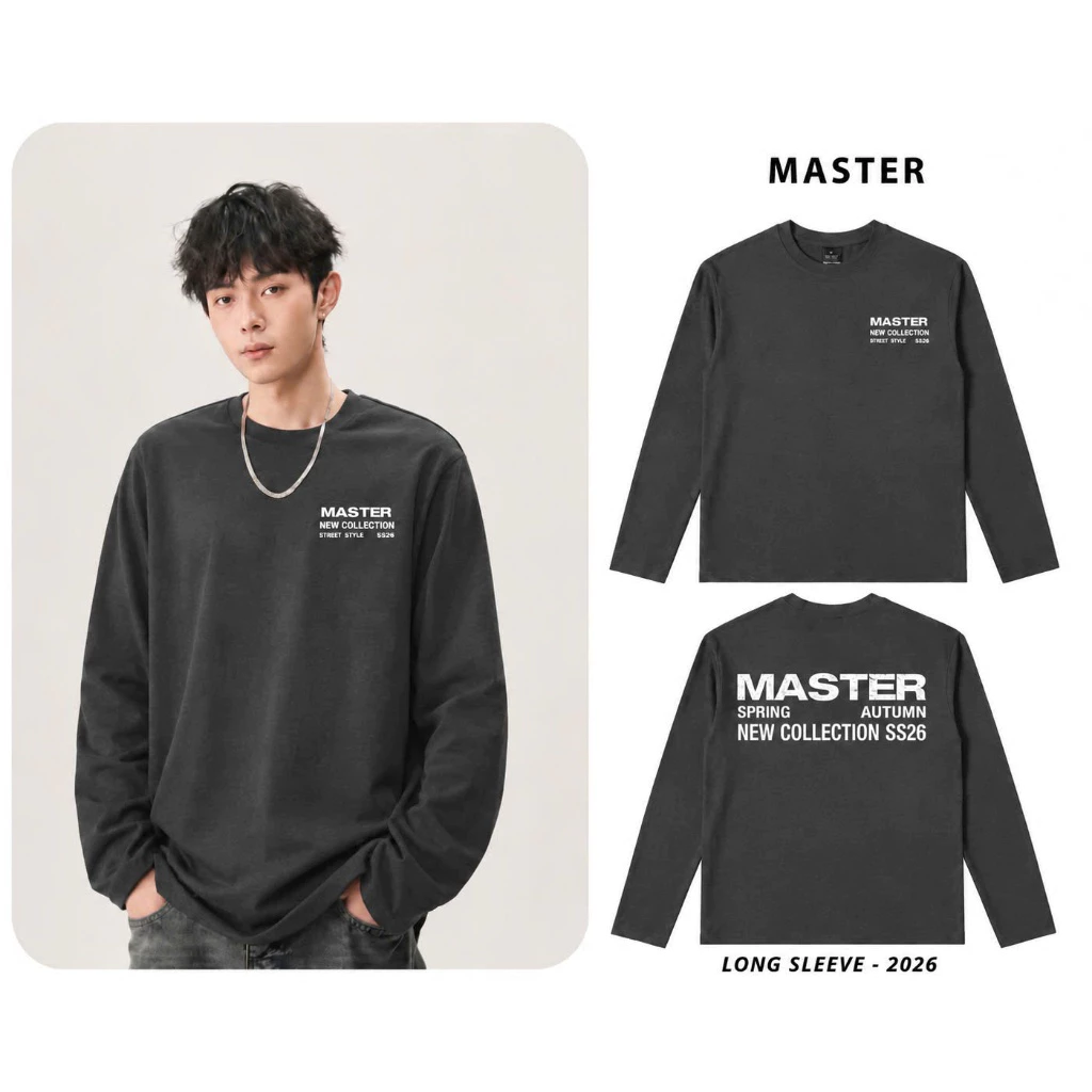 Áo thun dài tay Longsleeve năm nữ vải waffle cổ tròn chất vải thoáng khí