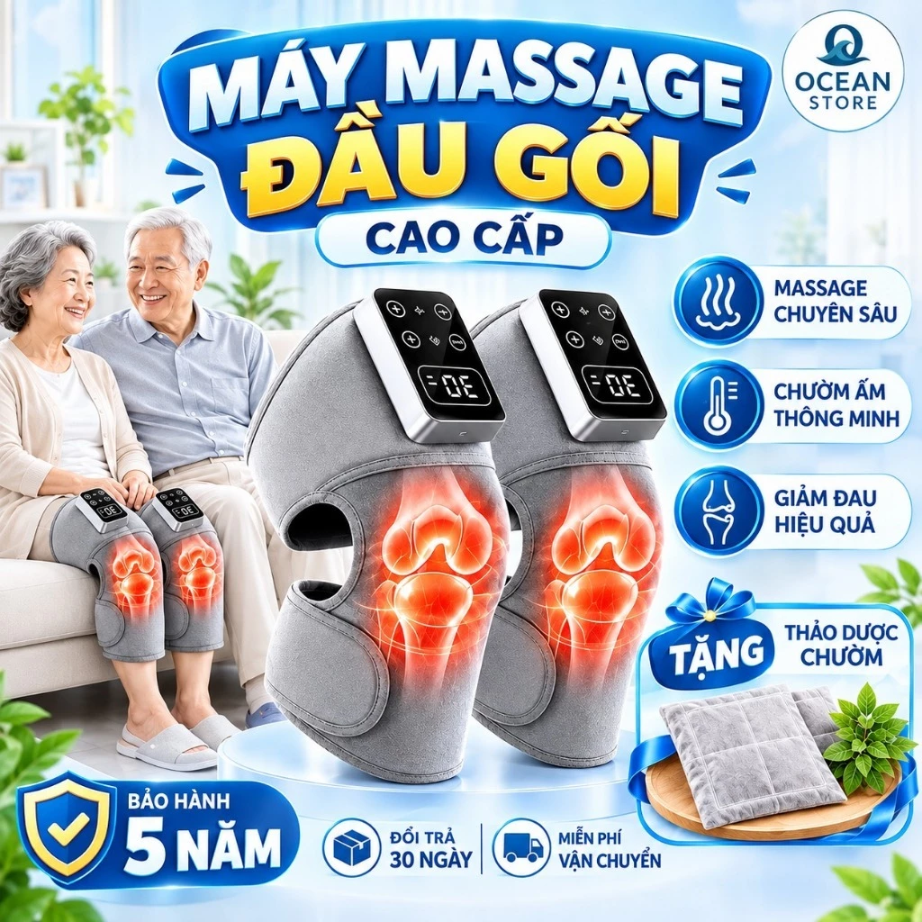 Máy Masssage Đầu Gối ZLIFE Z319 Pro, Đai Massage Đầu Gối Cao Cấp Rung Và Làm Ấm Giảm Nhức Mỏi