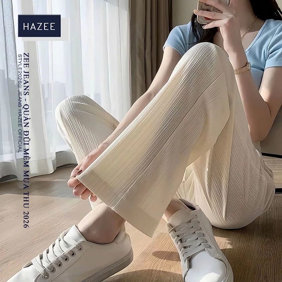 Quần Đũi Ống Rộng HAZEE Phong Cách trẻ trung Cạp Chun Co Dãn Thoải Mái, Thoáng Mát