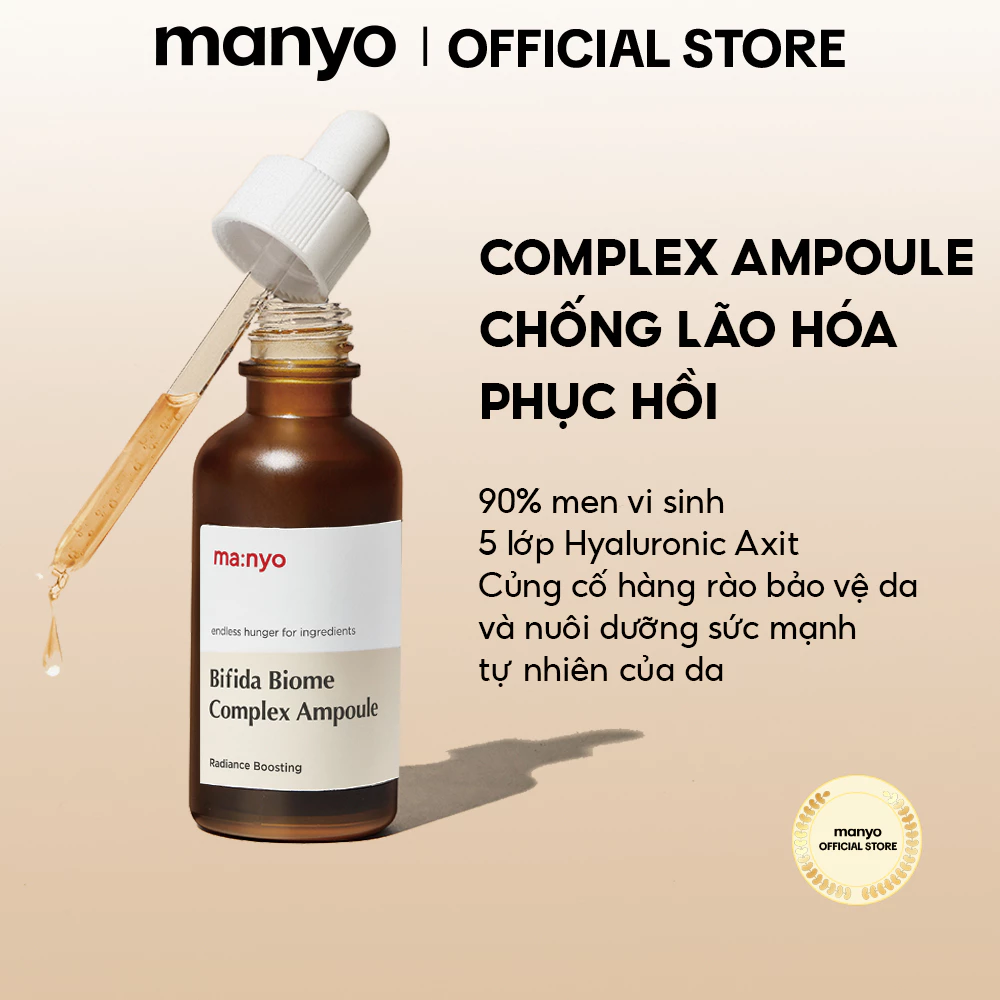 [LIVE] Tinh Chất Ma:nyo Bifida Biome Complex Ampoule 30Ml/50ML Hỗ Trợ Phục Hồi, Chống Lão Hóa, Giảm Nếp Nhăn