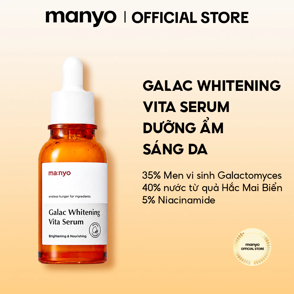 [LIVE] Tinh chất ma:nyo Galac Whitening Vita Serum 50ml dưỡng ẩm, làm sáng da