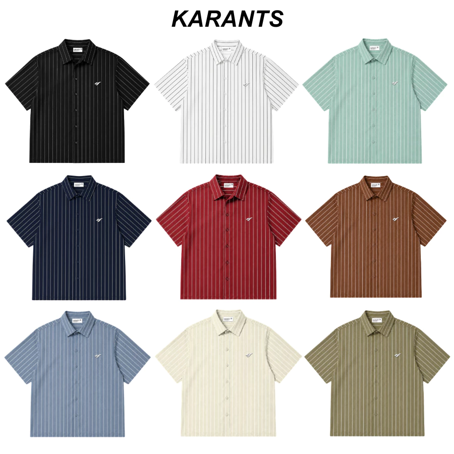 [ Restock Nhiều ] Karants Áo Sơ Mi Boxy Trơn Vải Satin Gắn Thanh Kim Loại Nam Nữ Unisex - KR262