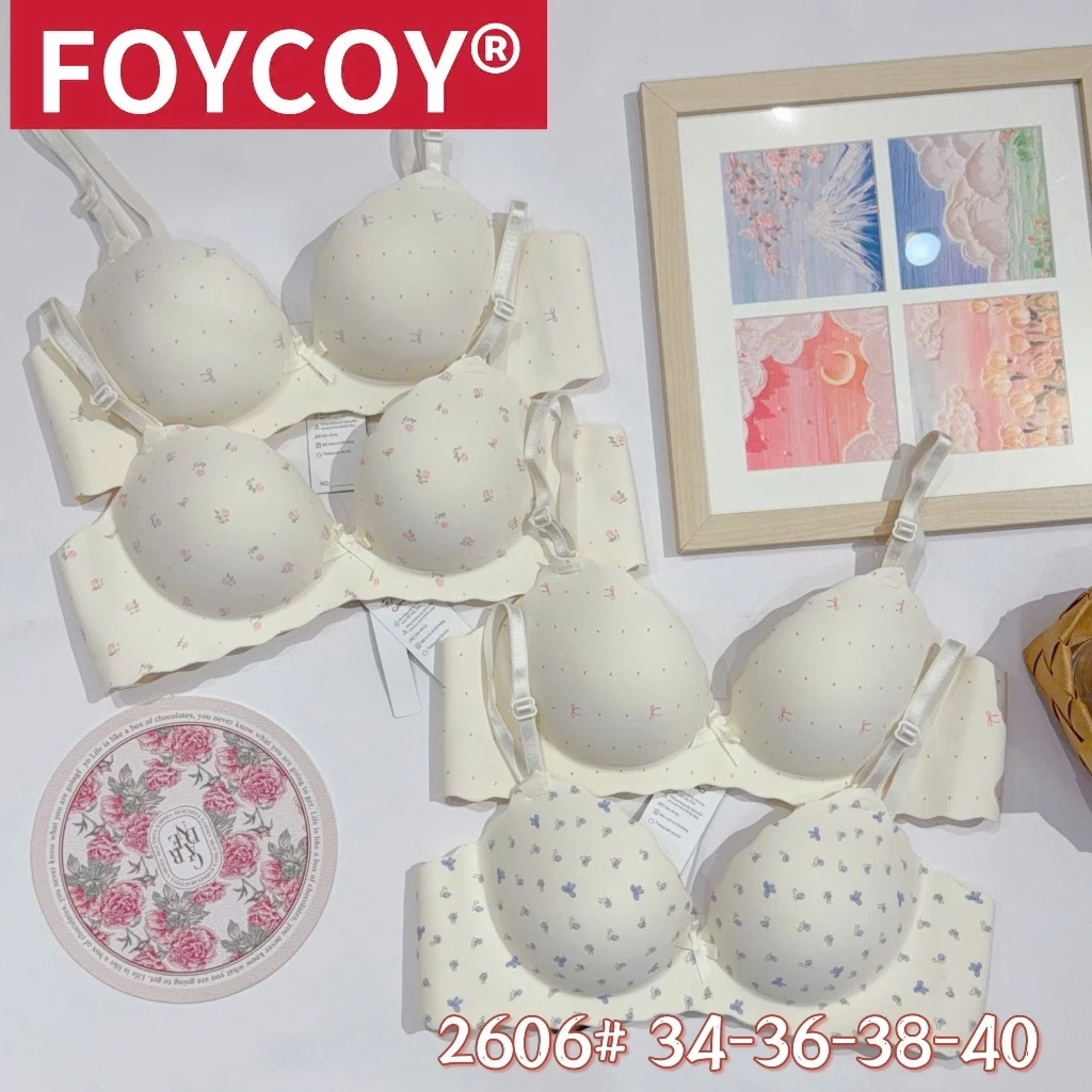 [HOT] Áo Ngực Nữ Dáng Tròn Họa Tiết Xinh Xắn, Mút 3cm Không Gọng Mềm Mại Nâng Vòng 1 AS29