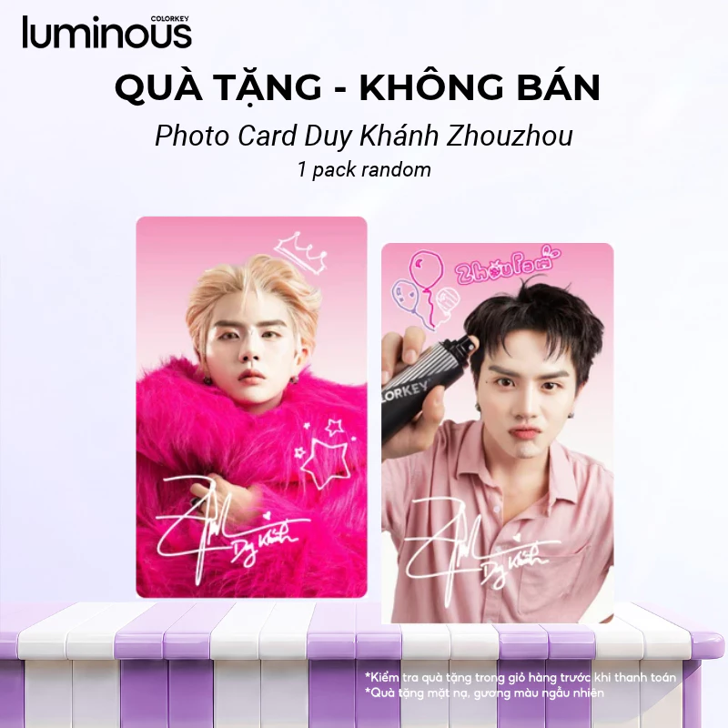 [QUÀ TẶNG KHÔNG BÁN] 1 Pack Random Photo Card Duy Khánh Zhou Zhou x COLORKEY