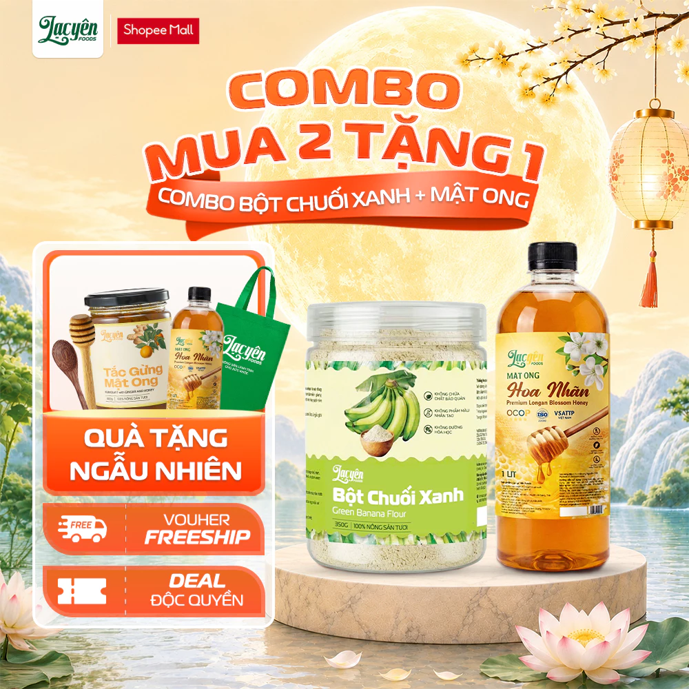 Combo Bột Chuối Xanh Nguyên Chất & Mật Ong Nguyên Chất – Lạc Yên Foods