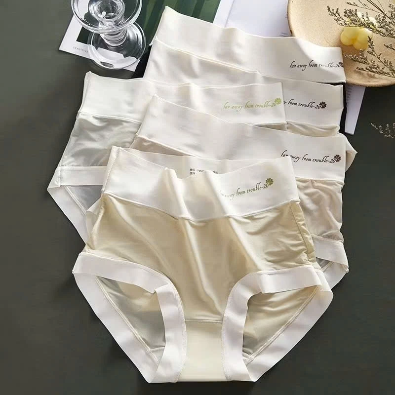 [QS108][Có size XL tới 70Kg] Quần lót cạp cao ôm eo thoáng mát mùa hè, quần lót đúc su không viền cạp cao Nữ