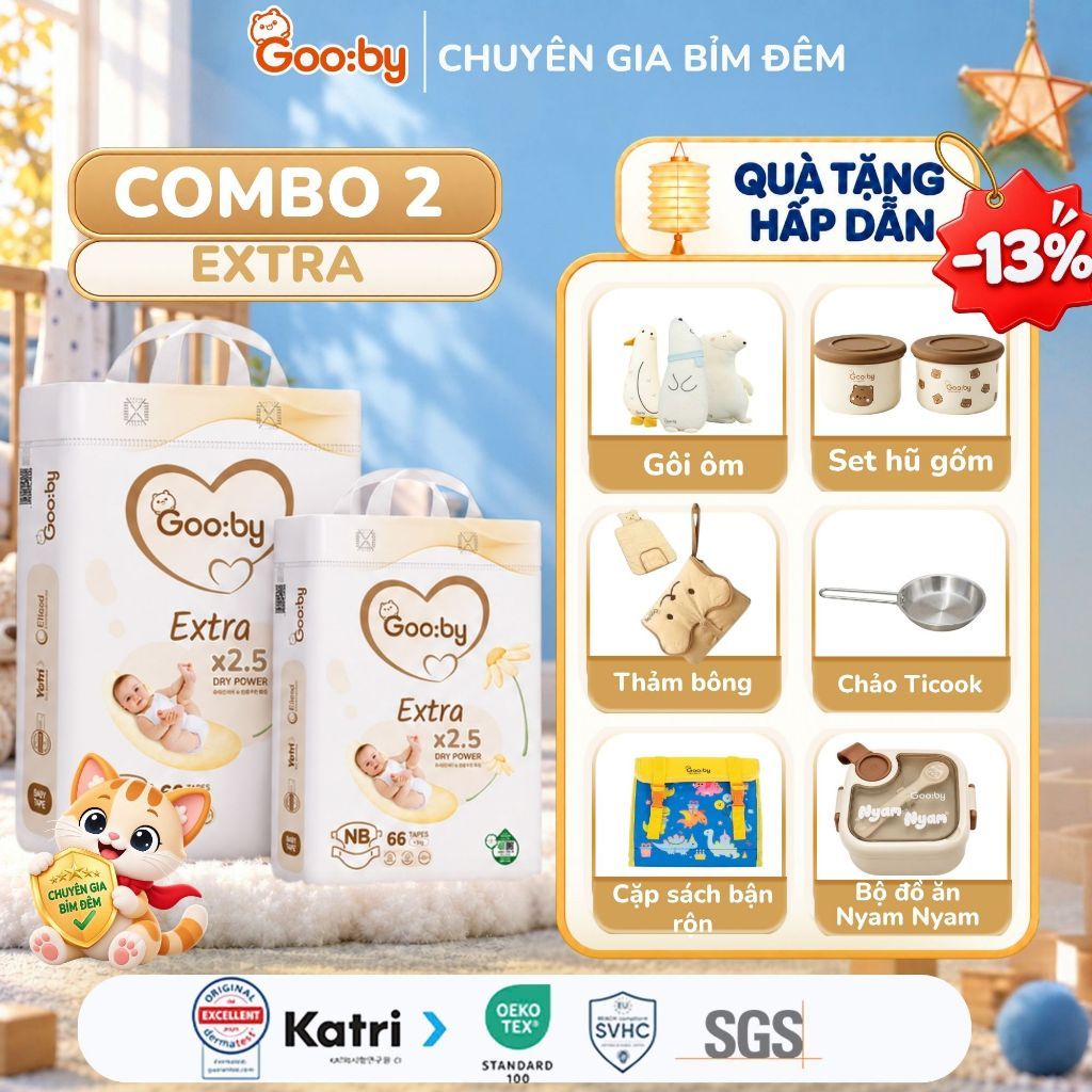 Combo 2 bịch Gooby Quần/Dán siêu mỏng mềm, thấm hút tốt size M/L/XL/XXL/XXXL…