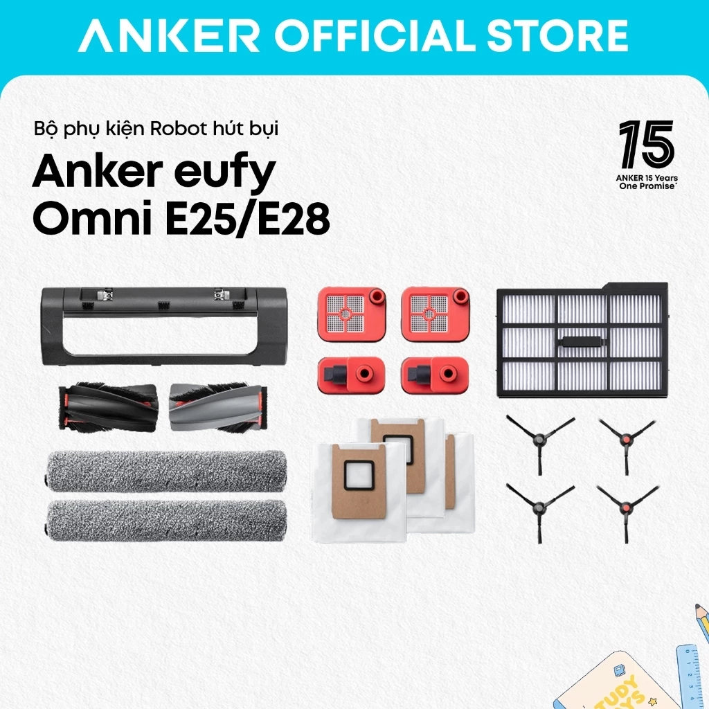 Bộ phụ kiện cho robot hút bụi Anker eufy Omni E25/E28