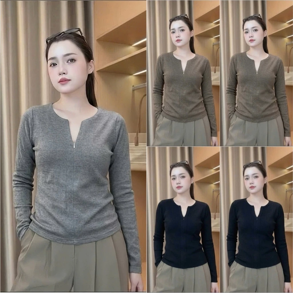 HT87. Áo khoá trước. Áo tăm thỏ dày, áo thiết kế đủ size SMLXL 40kg- 70kg