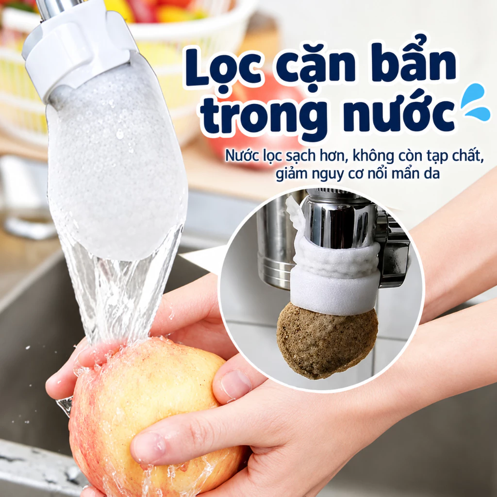 10 / 20 / 50 Túi lọc vòi nước đa năng Giữ cặn bẩn Tạp chất Cải thiện chất lượng nước sinh hoạt Cho vòi bếp phòng tắm  JS