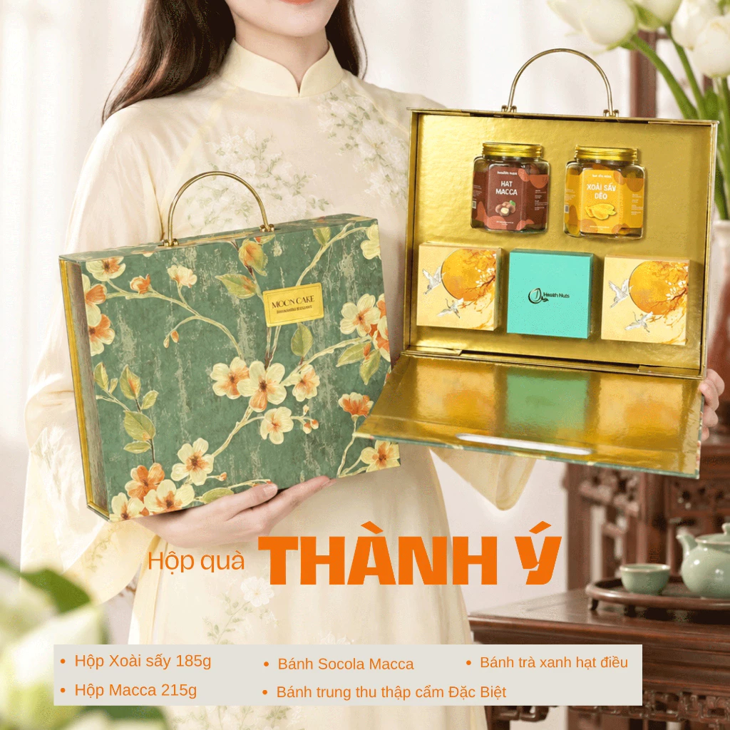 Hộp quà Bánh Trung Thu Healthy và Hạt Dinh Dưỡng (chỉ giao hoả tốc)