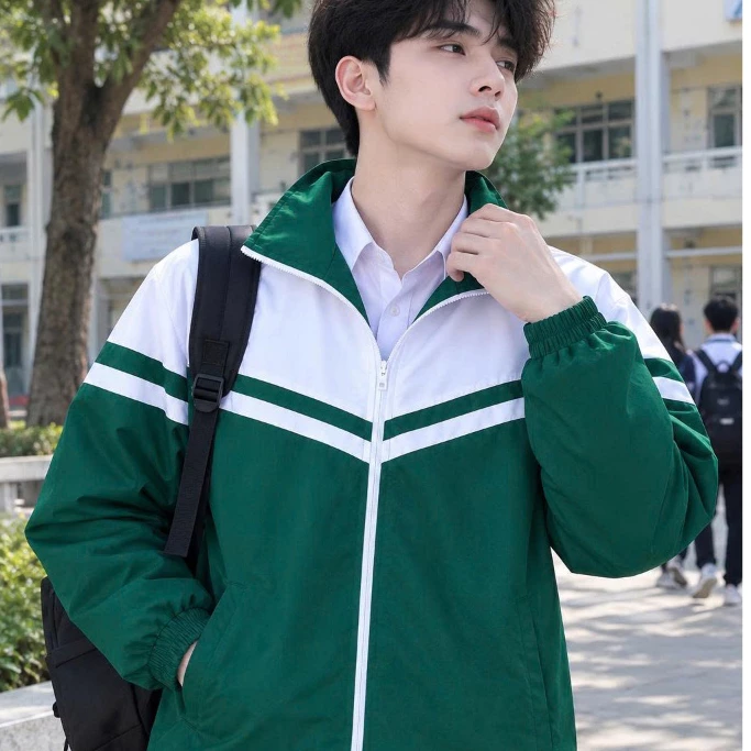 Áo Khoác Gió Đồng Phục Học Sinh Áo Học Sinh Mùa Đông Pha Chéo Cánh Dơi 2 Lớp 5 Màu Sắc Chuẩn Mẫu Nhà Trường !