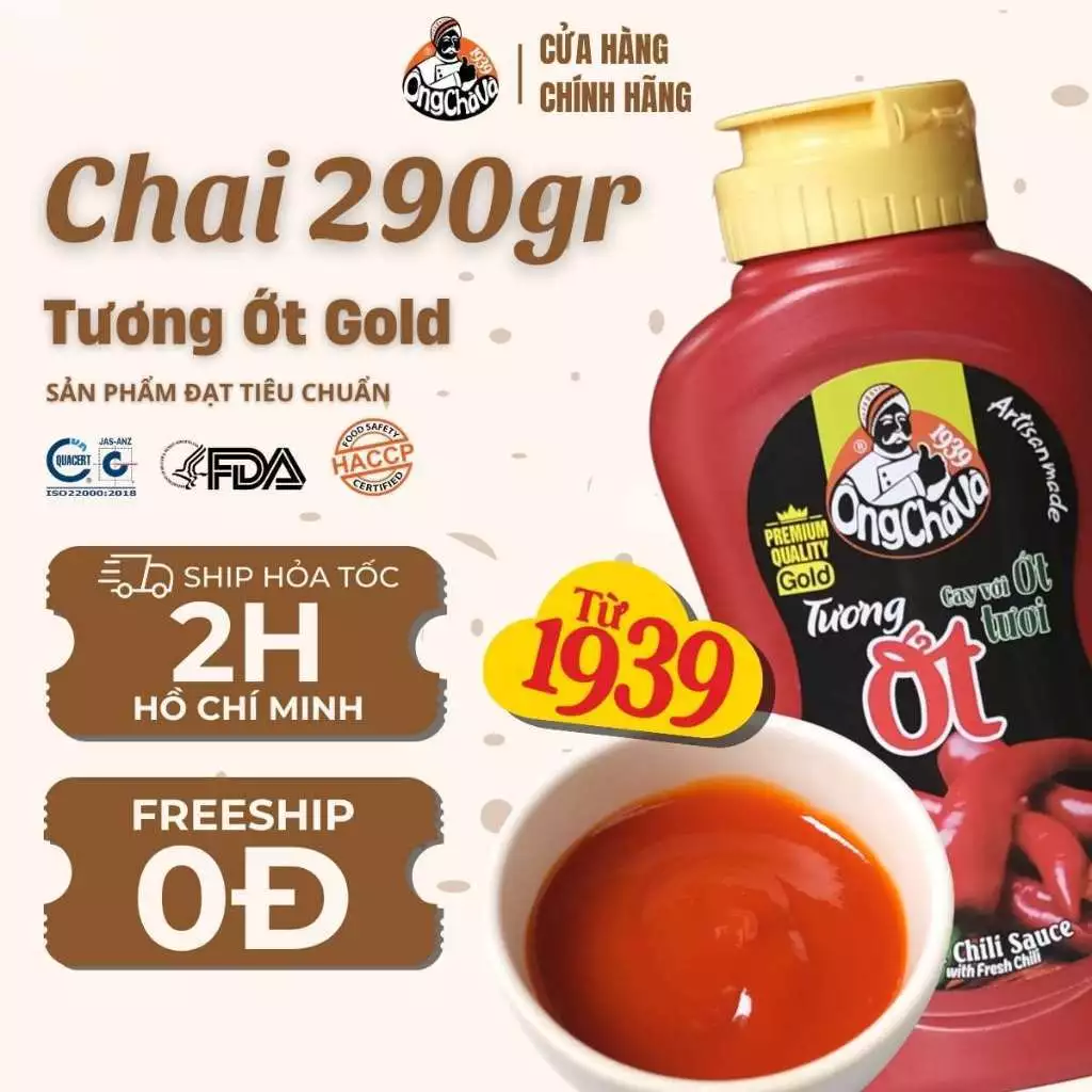 Tương Ớt Gold thương hiệu Ông Chà Và 290gr – Hàng Chính Hãng
