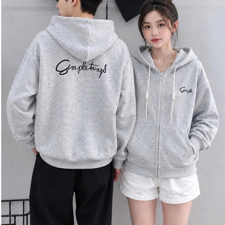 Áo Hoodie Zip nam nữ in chữ dáng BASIC HOT HIT 2026. Áo khoác nỉ cho nam nữ dày dặn có mũ 2 lớp siêu ấm