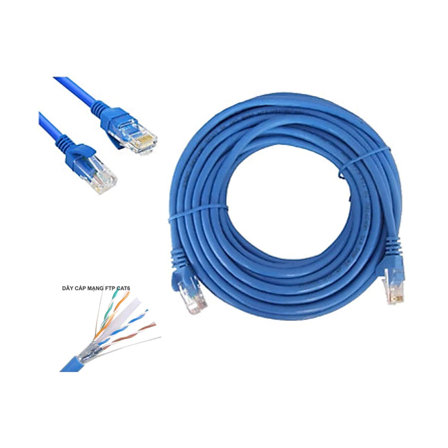 Cáp Mạng bấm sẵn 2 đầu - CAT6 chống nhiễu chuẩn FTP [60m-80m]