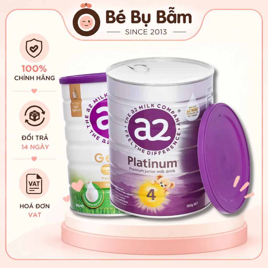 ✅ Sữa Bột A2 Platinum Tím, A2 Gentle Gold Úc Chính Hãng 900g - Số 1,2,3,4 (Voucher Extra, Freeship)