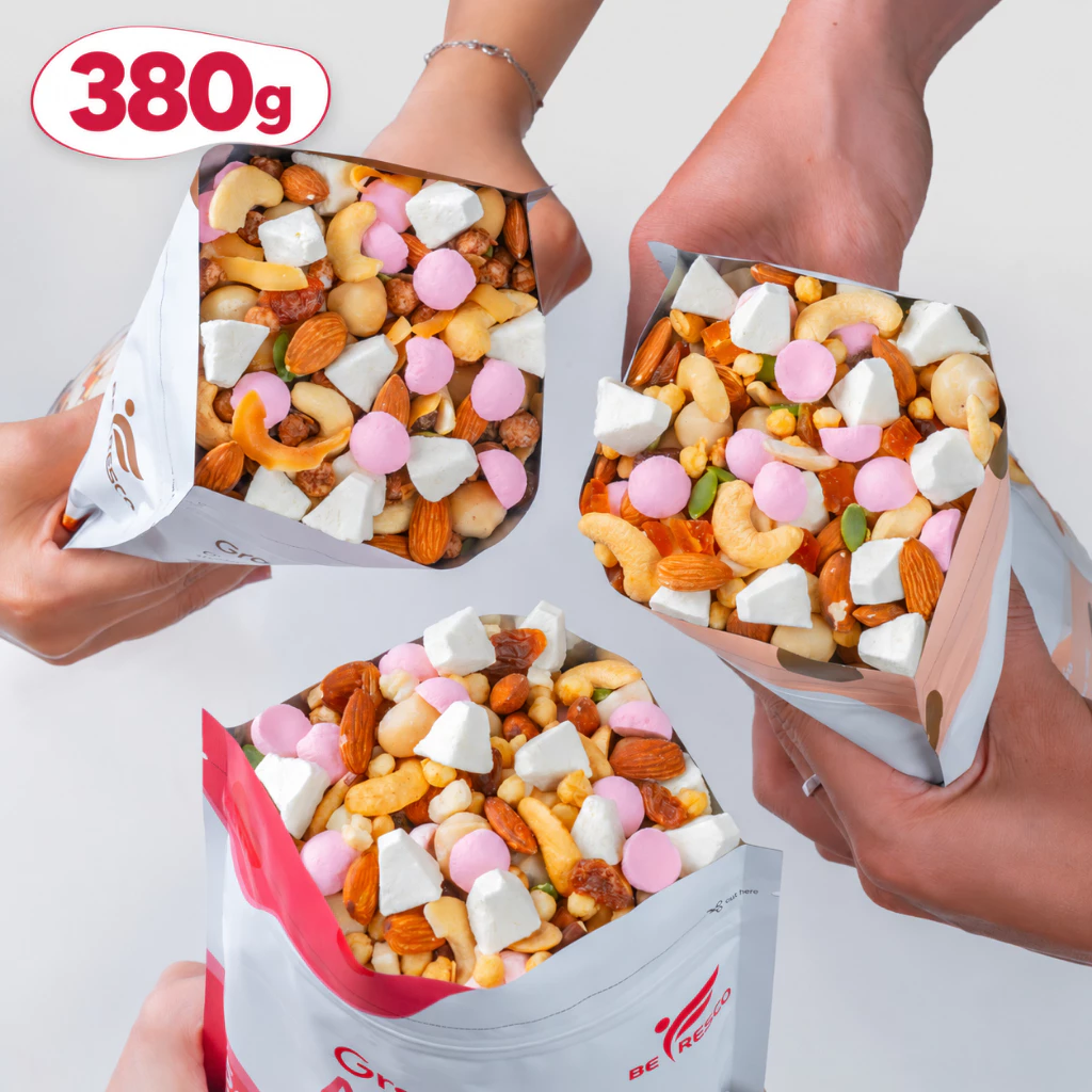 [Đủ Vị] Granola Nhiều Topping 80% Hạt & Viên Sữa Chua, Ngũ Cốc Mix Hạt, Ít Đường, Ăn Liền Befresco Food Thức Ăn