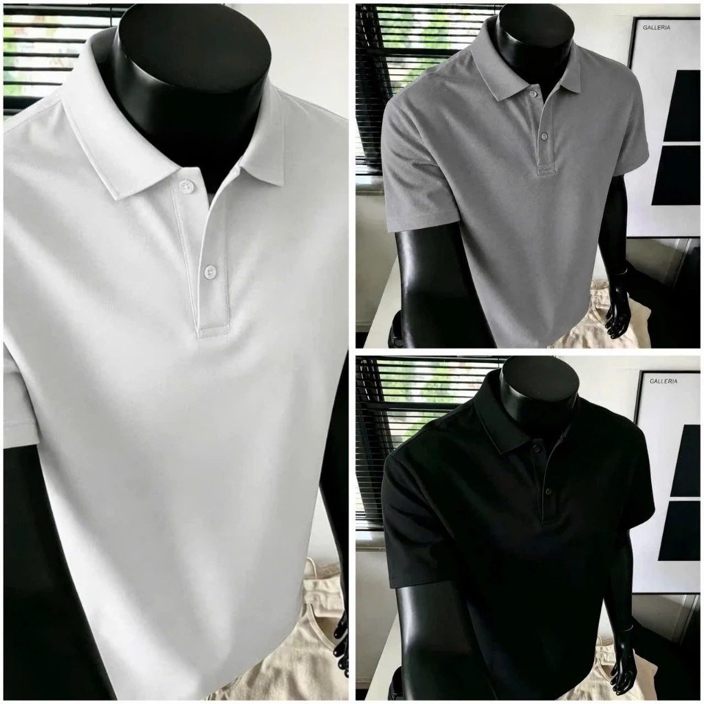 COMBO 3 Áo Polo Trơn Vải Cá Sấu Poly Co Giãn 4 Chiều Thiết Kế Sang Trọng, Thanh Lịch - UNTI STORE- BH30