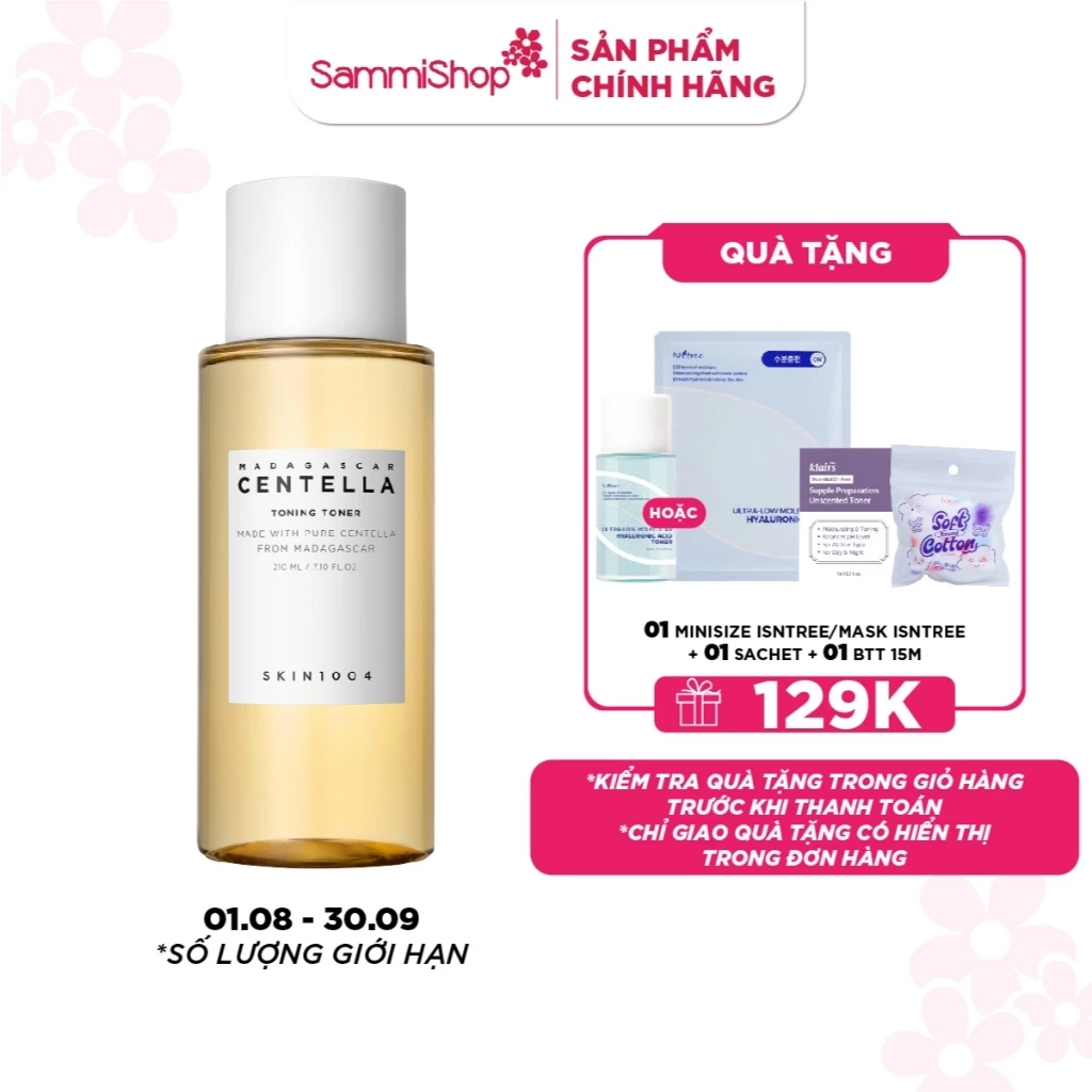 Skin1004 Nước hoa hồng Madagascar Centella Toning Toner 210ml