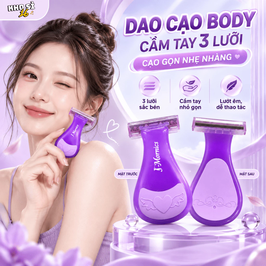 Dao Cạo Lông Cơ Thể Nữ J-Mornics Dụng Cụ Cạo Lông Body Tay Chân Tiện Lợi Dễ Sử Dụng_khosi16_JMDC004TT