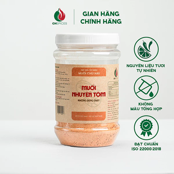 Muối Nhuyễn Tôm Truyền Thống MNTM/ MNTL Chú Hải Hũ 250g/500g - Thơm Vị Ruốc (Tép), Tỏi Và Ớt Tươi