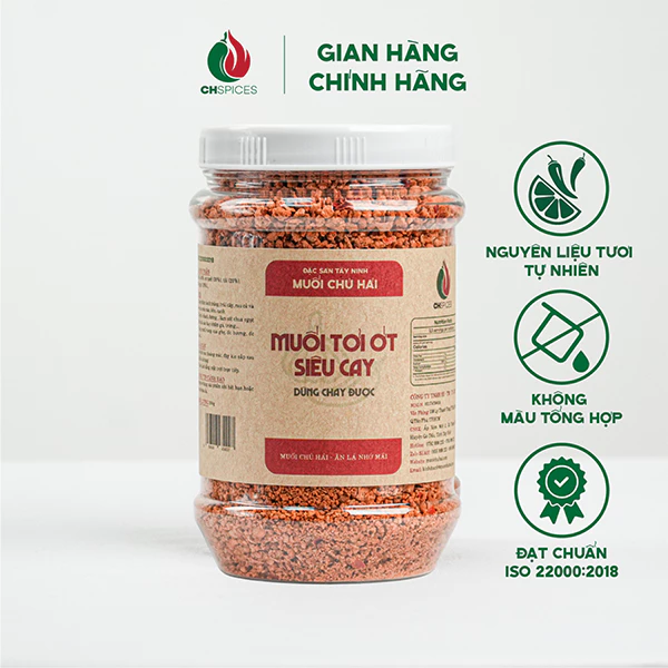 Muối Tỏi Ớt Siêu Cay MCM/ MCL Chú Hải Hũ 350g/500g - Thơm Nồng Mùi Tỏi Kết Hợp Cùng Vị Cay Rõ Từ Ớt Tươi