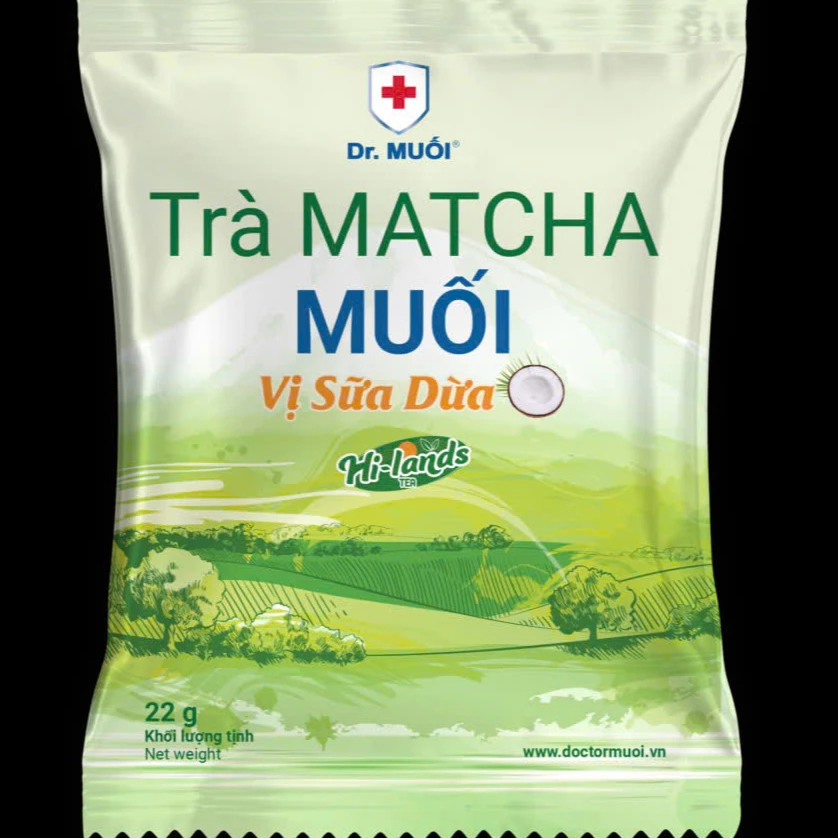 Combo 9 Gói x 22G Trà Matcha Muối Latte và Trà Matcha Muối Sữa Dừa Dr.Muối