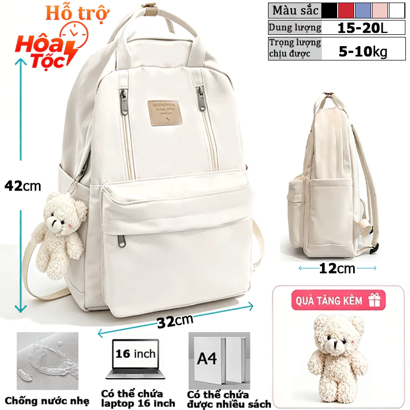 🔥Balo Unisex nam nữ vải xịn chống nước nhiều ngăn tiện dụng,có ngăn đựng laptop,Ba lô học sinh.1199