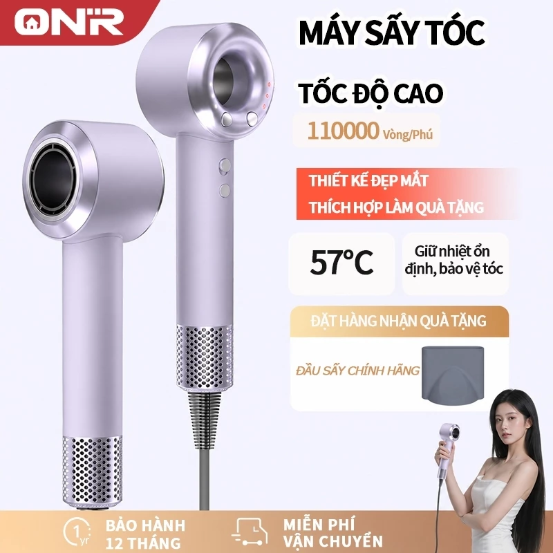 Máy Sấy Tóc Ion Âm Mini Cao Cấp, Máy Sấy Tóc Không Cồng Kềnh, Gió Mạnh Làm Khô Nhanh