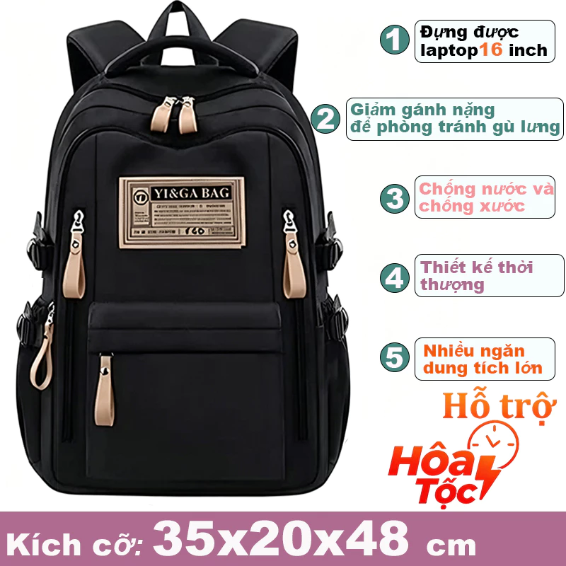 Balo đi học thời trang unisex nam nữ ulzzang học sinh sinh viên thiết kế nhiều màu cá tính.B9001